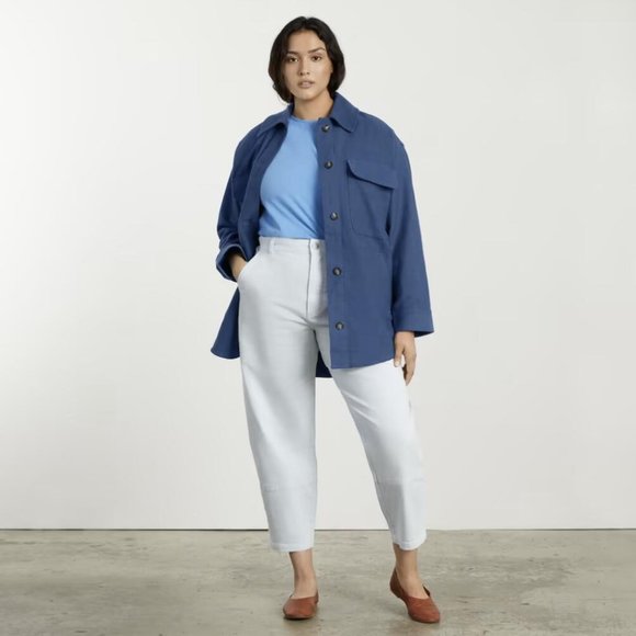 Everlane The Oversized Shirt Jacket, Deep Blue, Size S - Picture 5 of 7